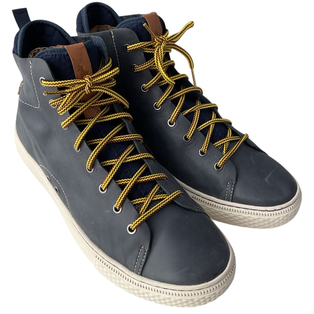 Polo Ralph Lauren Blue Leather DLeaney High-Top Sneakers Men’s Size 14D